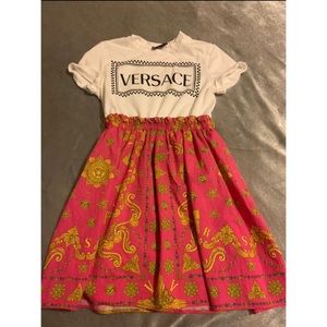 Versace kids baroque Medusa dress